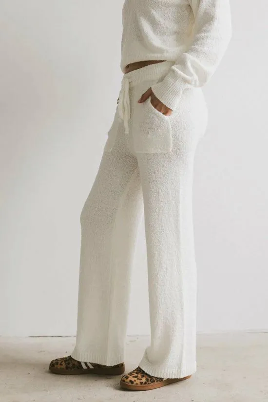 Bohme Breck Knit Pants In Cream Cream Women Loungewear