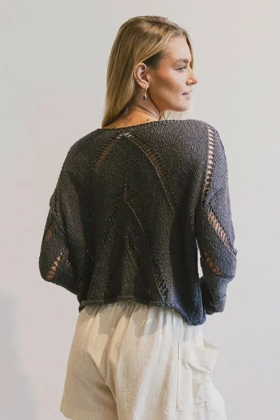 Bohme Breezy Knit Sweater In Grey Grey Women Sweaters