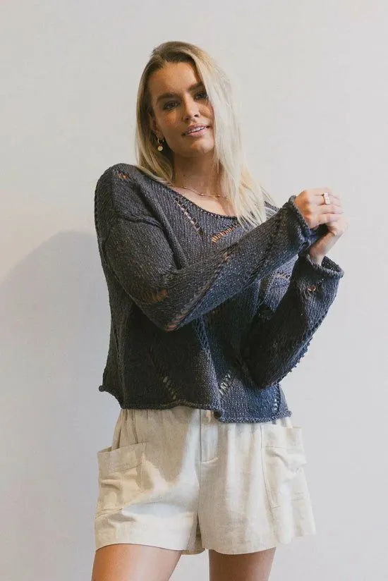 Bohme Breezy Knit Sweater In Grey Grey Women Sweaters