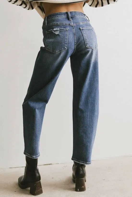 Bohme Brenda Barrel Jeans Dark Wash Women All Bottoms