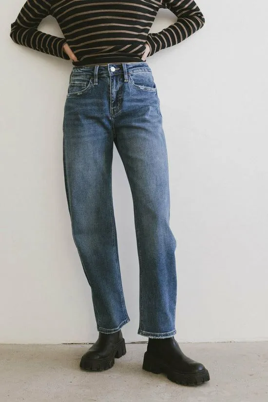 Bohme Brenda Barrel Jeans Dark Wash Women All Bottoms