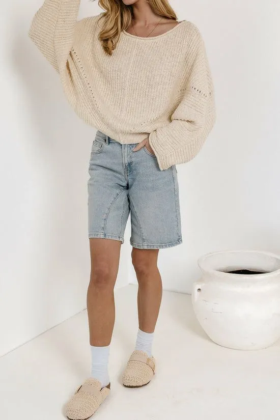 Bohme Brooke Bermuda Shorts Light Wash Women Bermudas