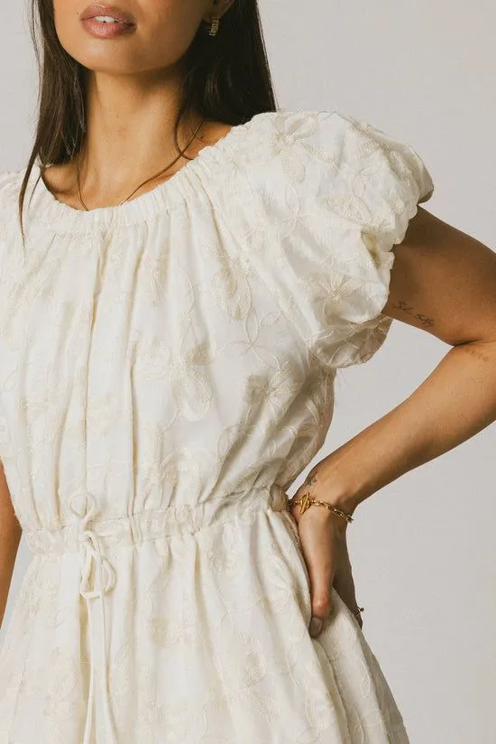 Bohme Carol Floral Midi Dress Cream Women Dresses