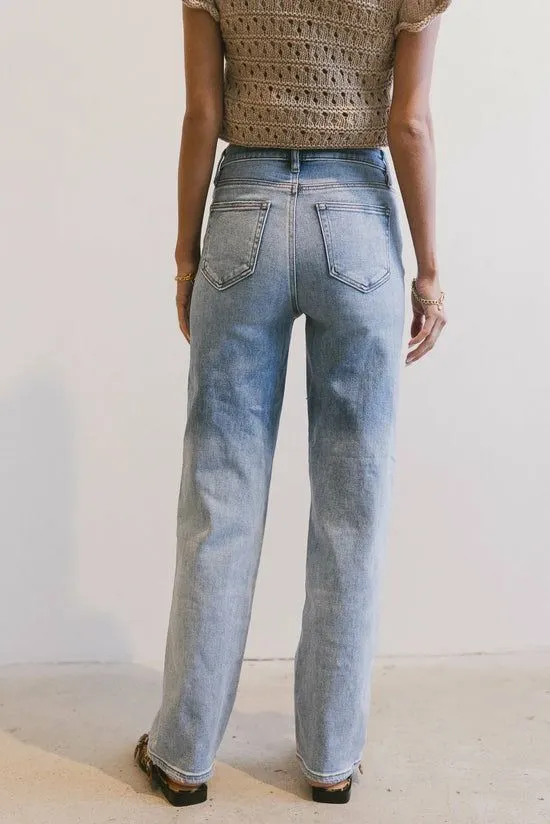 Bohme Croft Straight Leg Ombre Jeans Medium Wash Women All Bottoms