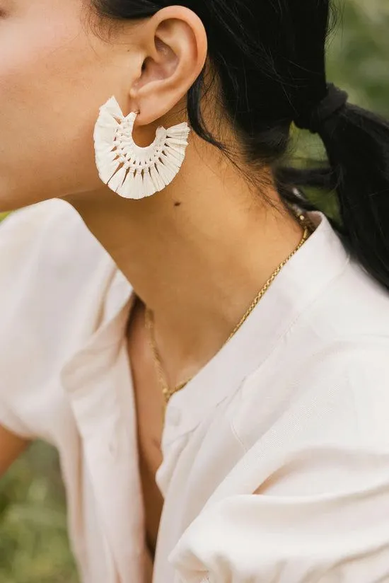 Bohme Deidre Tassel Fan Earrings In Ivory Ivory Women Jewelry Bohme Deidre Tassel Fan Earrings In Ivory Ivory Women Jewelry