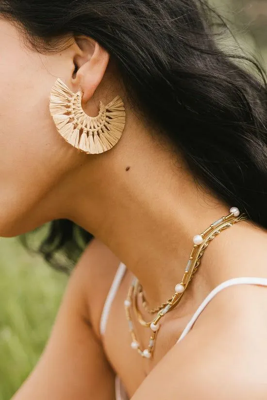 Bohme Deidre Tassel Fan Earrings In Tan Tan Women Jewelry