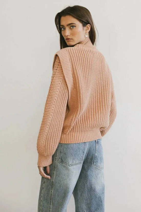 Bohme Dream Knit Sweater In Blush Blush Women Sweaters