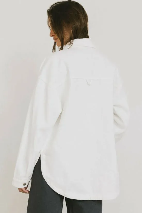 Bohme Eloise Denim Jacket In Ivory Ivory Women Jackets
