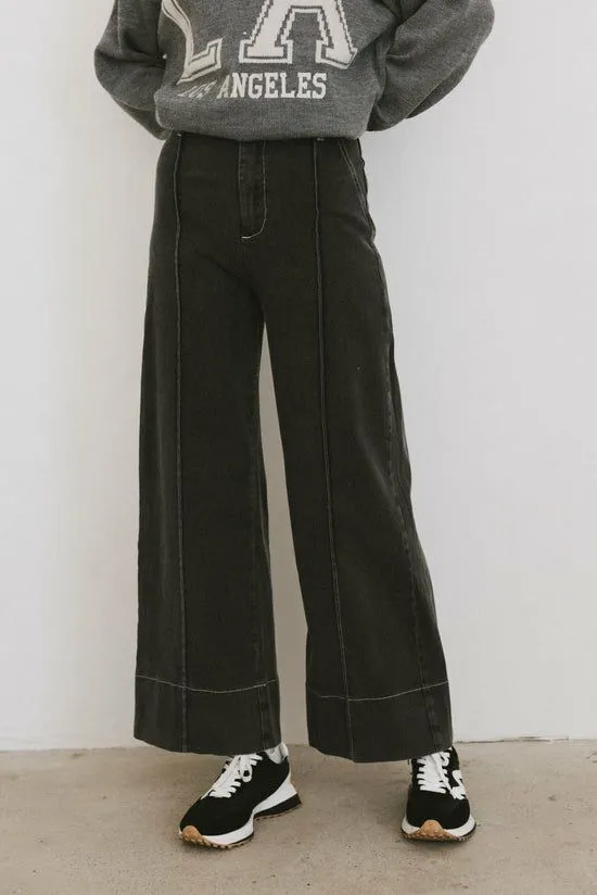 Bohme Emmaline Wide Leg Jeans In Black Black Women All Bottoms