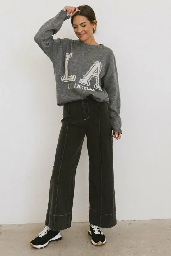 Bohme Emmaline Wide Leg Jeans In Black Black Women All Bottoms
