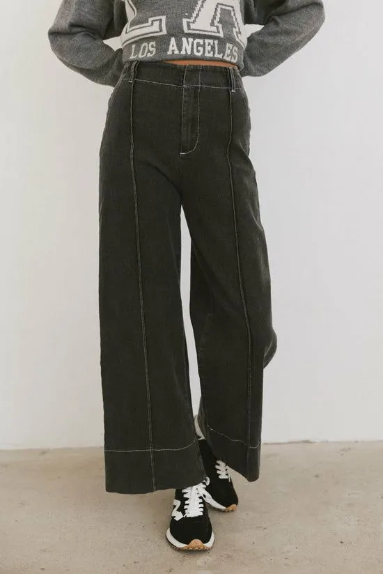 Bohme Emmaline Wide Leg Jeans In Black Black Women All Bottoms