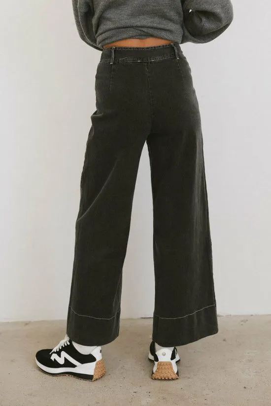 Bohme Emmaline Wide Leg Jeans In Black Black Women All Bottoms