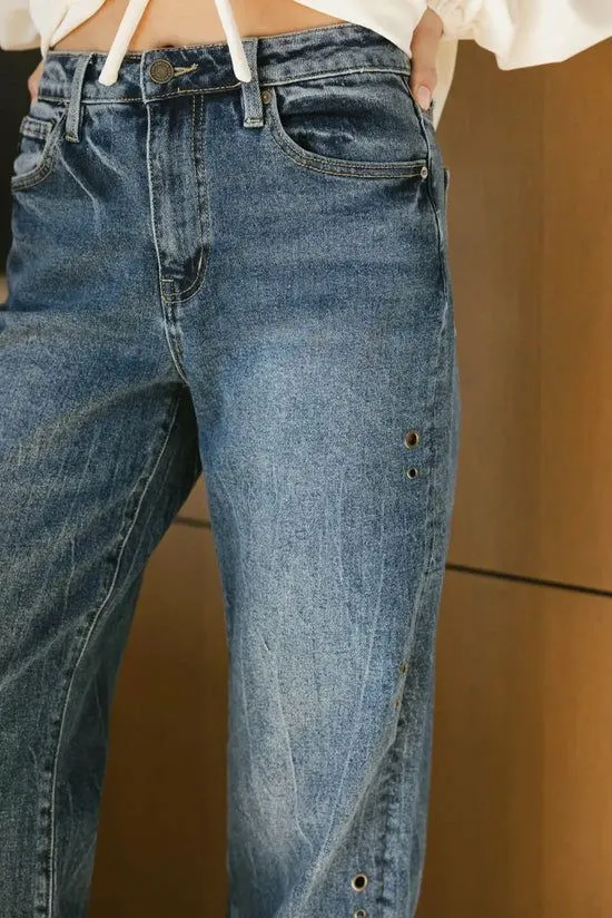 Bohme Ethan Grommet Jeans Dark Wash Women All Bottoms