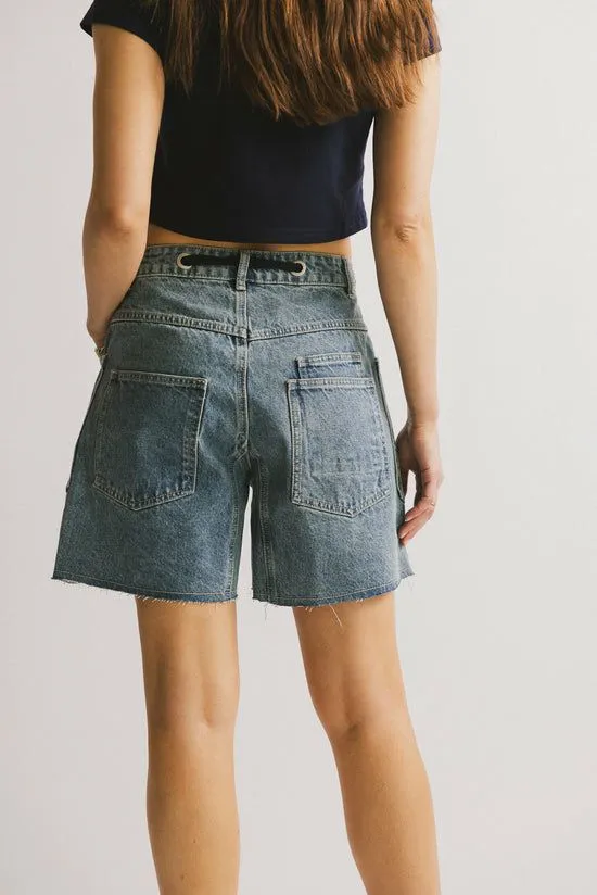 Bohme Finneas Denim Shorts In Medium Wash Medium Wash Women Bermudas