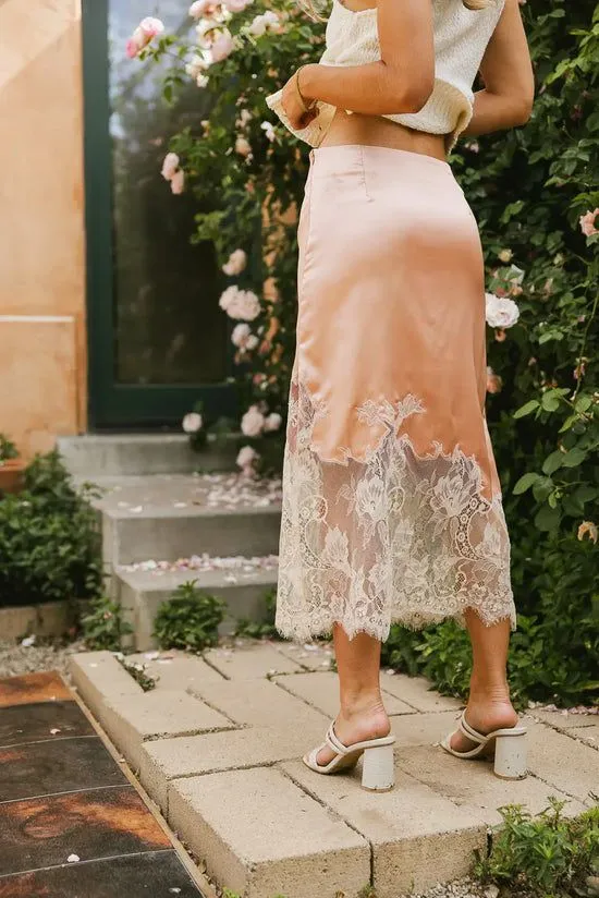 Bohme Frankie Asymmetrical Skirt In Peach Peach Women Skirts