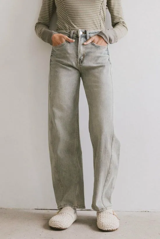 Bohme Frenchie Barrel Jean Light Wash Women All Bottoms