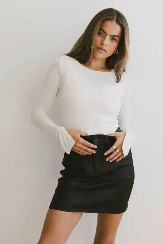 Bohme Graham Basic Top In Cream Cream Women Tees and Tanks