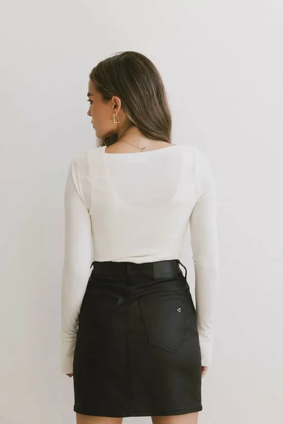 Bohme Graham Basic Top In Cream Cream Women Tees and Tanks