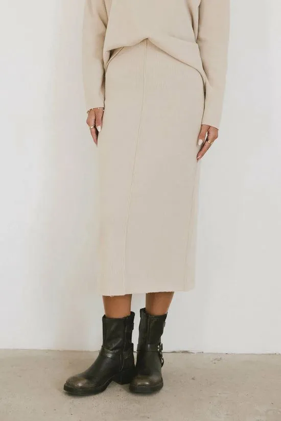 Bohme Harden Midi Skirt In Taupe Taupe Women Skirts