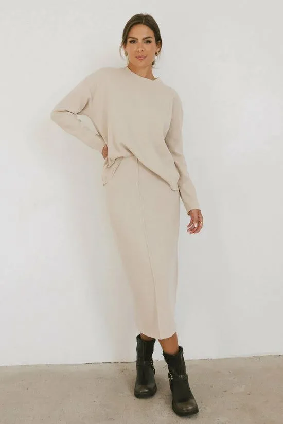 Bohme Harden Midi Skirt In Taupe Taupe Women Skirts