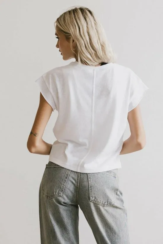 Bohme Harry Cutoff Top In White White Women Tees and Tanks