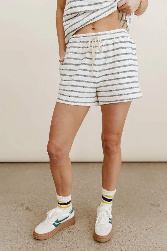 Bohme Jessie Striped Shorts In Black Black Women Loungewear