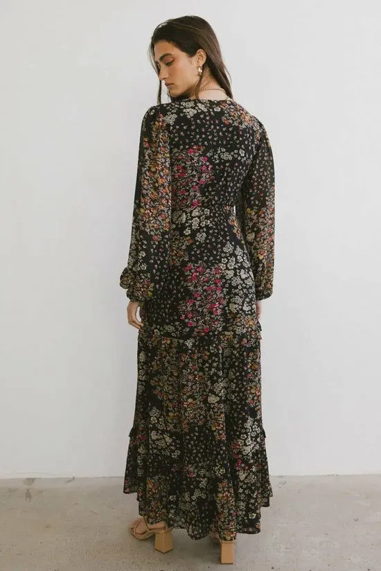 Bohme Kali Floral Dress Black Women Dresses