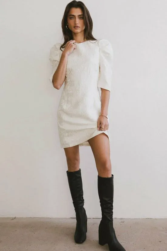 Bohme Kaylee Brocade Dress In Cream Cream Women Dresses