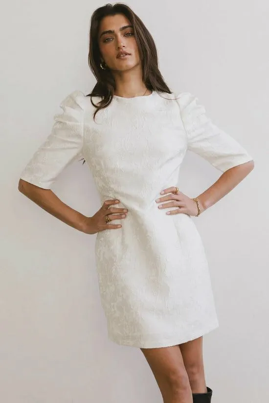 Bohme Kaylee Brocade Dress In Cream Cream Women Dresses