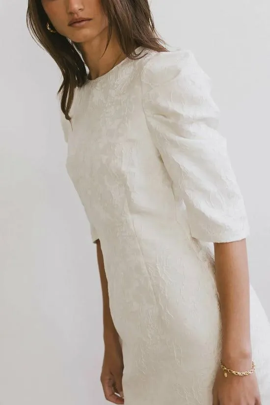Bohme Kaylee Brocade Dress In Cream Cream Women Dresses