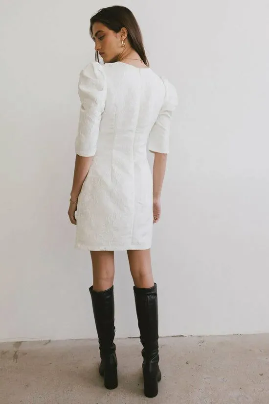 Bohme Kaylee Brocade Dress In Cream Cream Women Dresses
