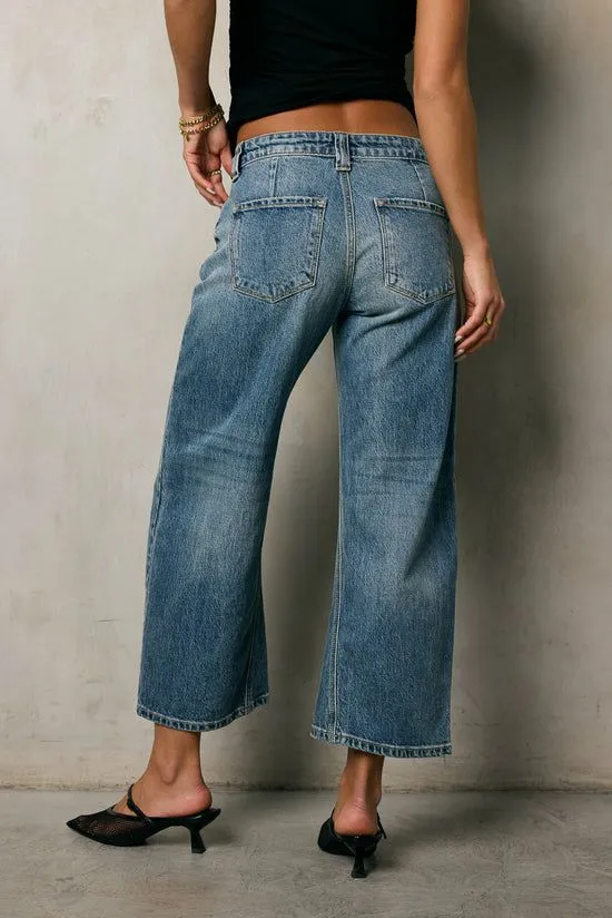 Bohme Kenny Loose Barrel Jeans Medium Wash Women All Bottoms