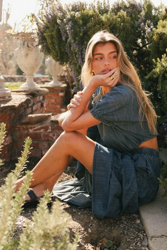 Bohme Kiera Denim Top Dark Wash Women Skirts