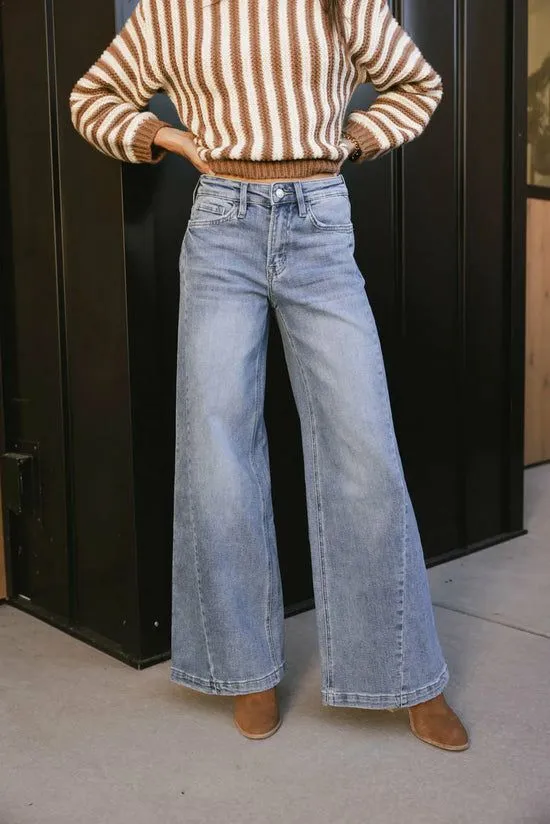Bohme Krista Wide Leg Jeans Medium Wash Women All Bottoms