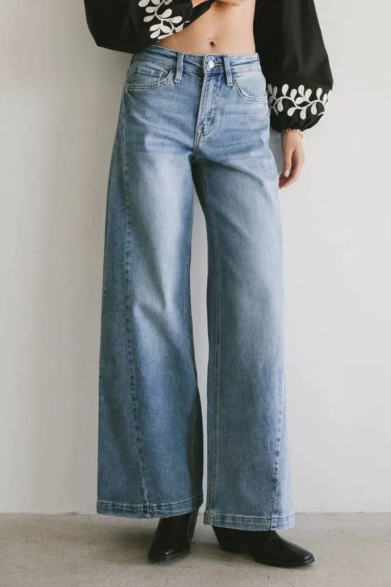 Bohme Krista Wide Leg Jeans Medium Wash Women All Bottoms