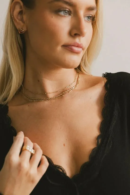 Bohme Lander Three Layered Necklace Gold Women Jewelry
