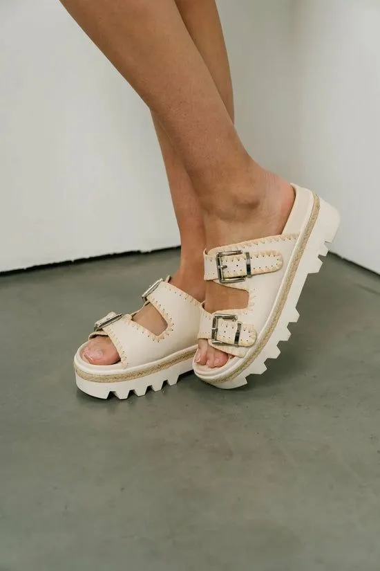 Bohme Laura Woven Sandals In Bone Bone Women Shoes