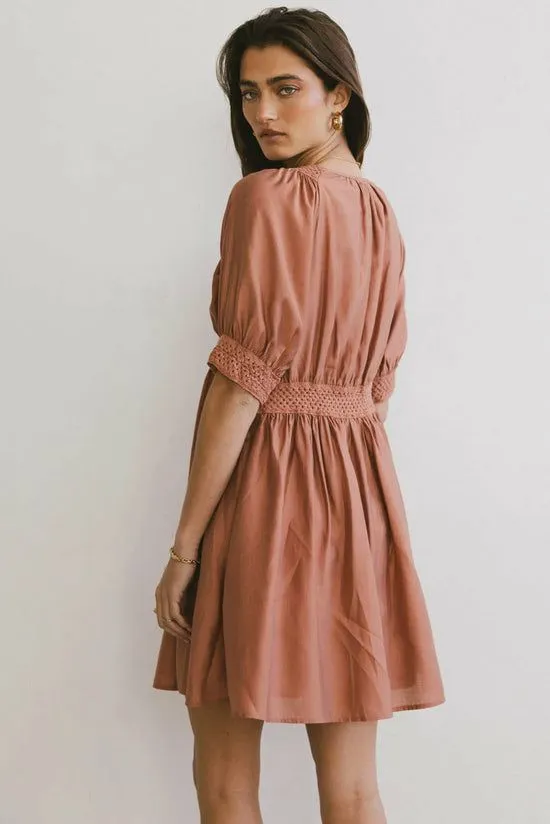 Bohme Lorna Mini Dress In Rust Rust Women Dresses