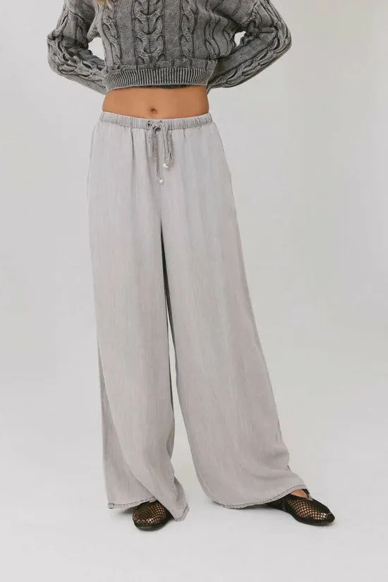 Bohme Luisa Wide Leg Pants In Grey Grey Women All Bottoms