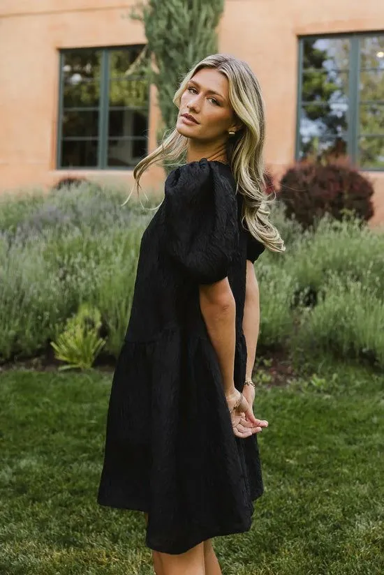 Bohme Maison Textured Mini Dress In Black Black Women Dresses