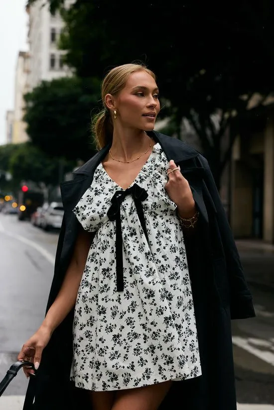 Bohme Margot Floral Baby Doll Dress Black Women Dresses