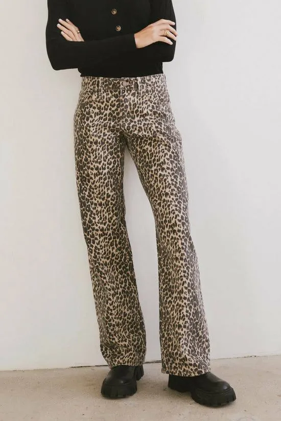 Bohme Marshall Straight Leg Jeans In Leopard Leopard Women All Bottoms