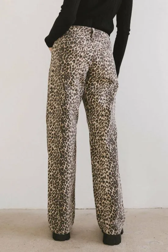 Bohme Marshall Straight Leg Jeans In Leopard Leopard Women All Bottoms