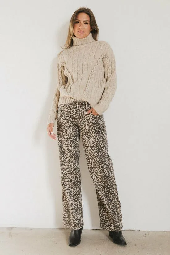 Bohme Marshall Straight Leg Jeans In Leopard Leopard Women All Bottoms