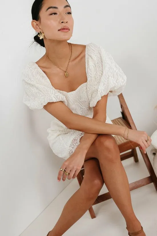 Bohme Maye Lace Mini Dress In White White Women Dresses