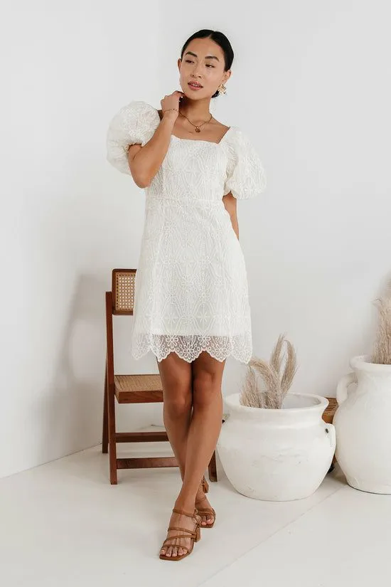 Bohme Maye Lace Mini Dress In White White Women Dresses