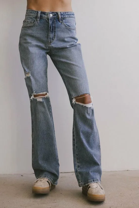 Bohme Moira Straight Leg Jeans Medium Wash Women Denim