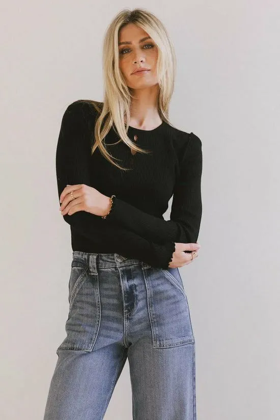 Bohme Nadia Knit Sweater Black Women Sweaters