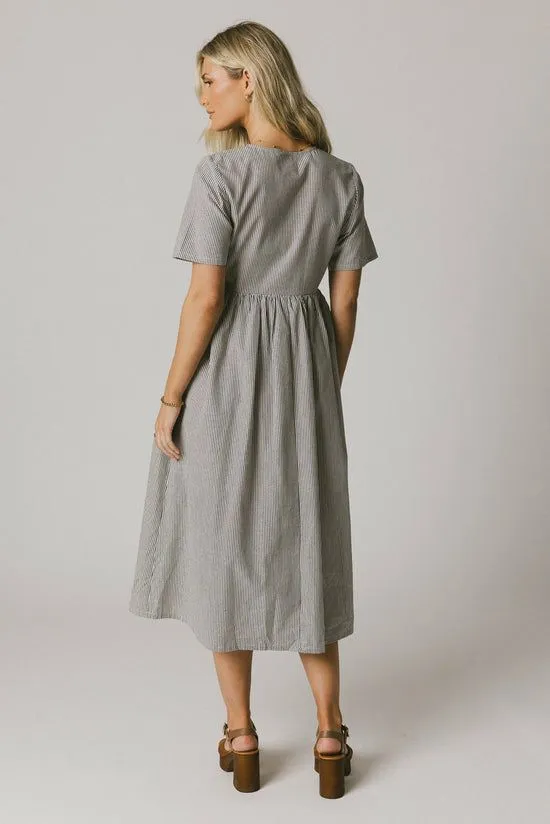 Bohme Narla Striped Maxi Dress In Navy Navy Women Dresses