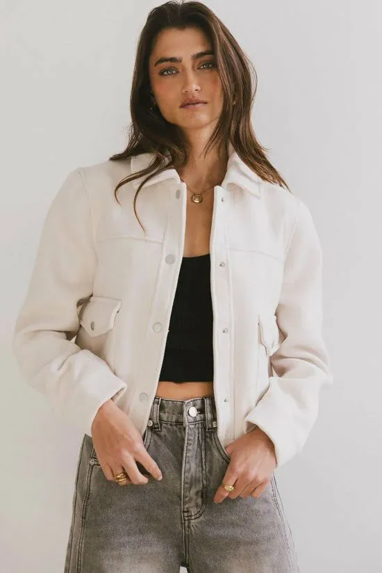 Bohme Nina Wool Blend Jacket In Cream Cream Women Jackets